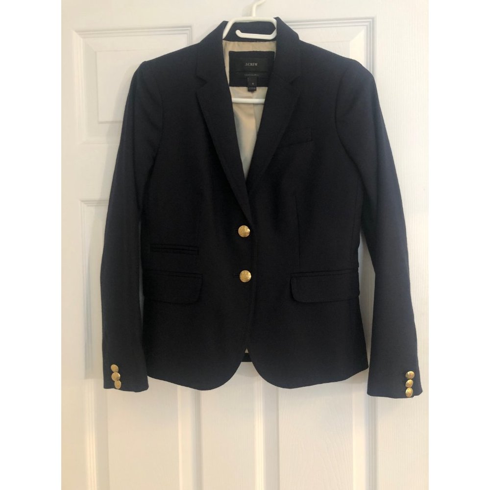 J. Crew Navy Blazer with Gold Buttons